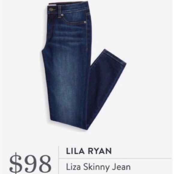 LILA RYAN Dark Blue Skinny Jeans - Picture 1 of 10